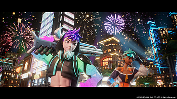 Foamstars Game Night Cityscape, video game, Foamstars HD wallpaper