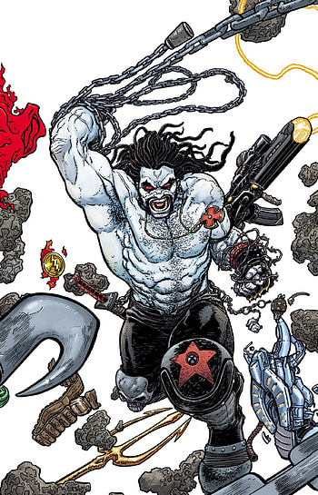 Justice League villain, Lobo comic cover, Comic book art, Aaron Kuder's artwork HD phone wallpaper