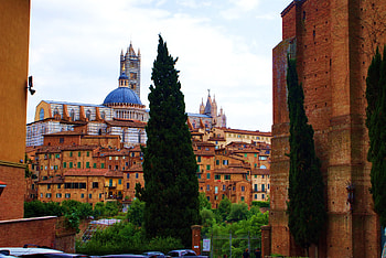 Siena Cathedral, Cultural treasure, Stunning visuals, Siena skyline HD wallpaper