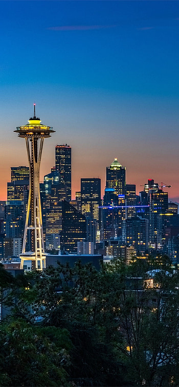 Seattle Skyline, Best , , Cityscape view HD phone wallpaper