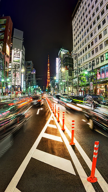 Streets of Tokyo, Japan, man made, Tokyo HD phone wallpaper