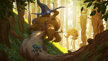 Golem Masters, fantasy, house HD wallpaper