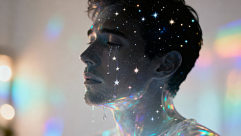 Starlit Profile —, Portrait, Face HD wallpaper