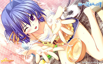 Ai Orihara, anime, owarinaki natsu towa naru shirabe, water, ai HD wallpaper