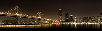 Brooklyn Bridge city lights, Nighttime reflection HD wallpaper