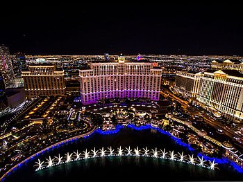 Bellagio Fire Hotel and Casino, Las Vegas Nevada, Ultra TV , Captivating visuals HD wallpaper