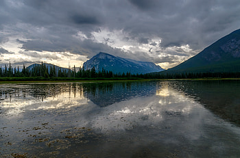 Nature, Trees, Mountain, Vertex, Top, Lake, Reflection HD wallpaper