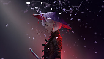 Art War 3 Spirit Runner, samurai, warrior, anime-girl, artist, artwork, digital-art, artstation HD wallpaper