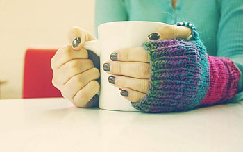 Miscellanea, Miscellaneous, Cup, Girl, Mood, Mug, Moods, Sweater, Knitted, Varnish, Fingernails, Nails HD wallpaper