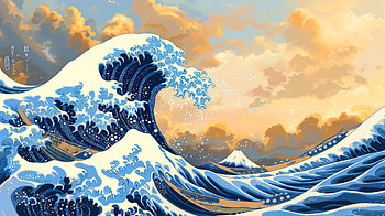 The Great Wave Artistic Ocean, The Great Wave off Kanagawa, wave, ocean, artistic, Ocean Waves HD wallpaper