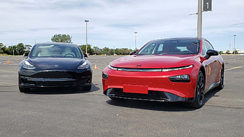 XPeng vs Tesla, XPeng P7 Sedan HD wallpaper