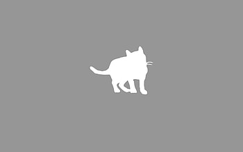 Vector, Silhouette, Cat, Grey HD wallpaper