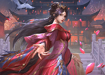 Fantasy Princess, asian, art, fantasy, girl, princess, woman, veils, , digital, pretty HD wallpaper