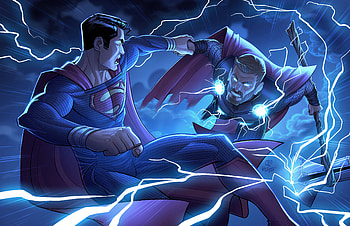 Superman And Thor , superman, thor, superheroes, artwork HD wallpaper