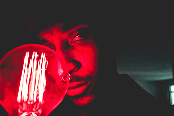 Dark, Neon, Man, Face HD wallpaper