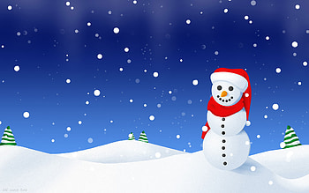Drawn snowman, snowman, holiday, snow, christmas, new year HD wallpaper