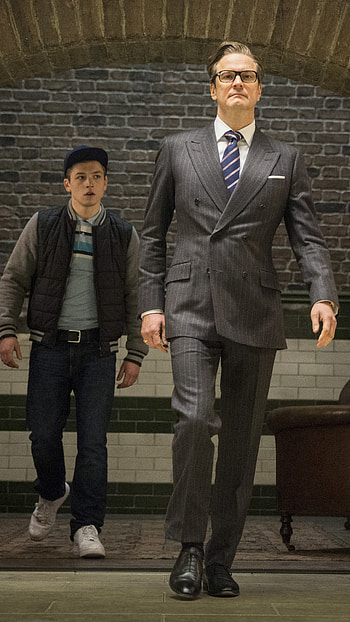 Colin Firth and Taron Egerton, movie , Action-packed film, Kingman sequel HD phone wallpaper