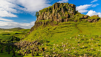 Scenic Fairy Glen, Skye, Trotternish, Scotland HD wallpaper