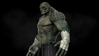 Killer Croc, Monstrous creature, Gotham's underground, Villainous fan art HD wallpaper
