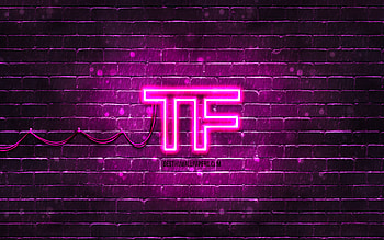 Tom Ford purple logo, , purple brickwall, Tom Ford logo, brands, Tom Ford neon logo, Tom Ford HD wallpaper