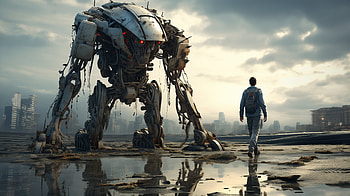Mecha Encounter - Sci-Fi, mecha HD wallpaper