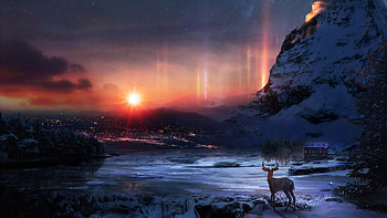 Twilight Forest Side , twilight, forest, artist, artwork, digital-art, deviantart HD wallpaper