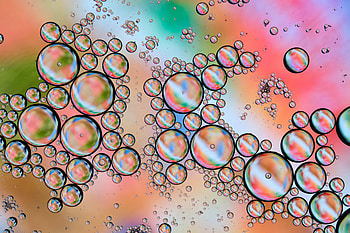 Abstract, Water, Bubbles, Multicolored, Motley, Gradient HD wallpaper