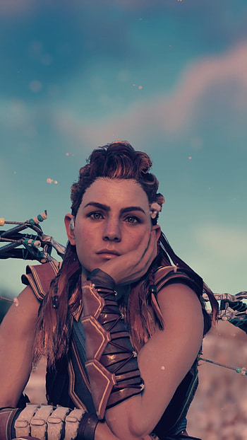 Aloy's heroic stance, Spectacular artwork, Game poster, Gaming enthusiasts HD phone wallpaper