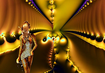 Acid Dreams, girl, dreams, fractal, blonde HD wallpaper