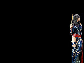 Psylocke, black, fantasy, comic, female HD wallpaper