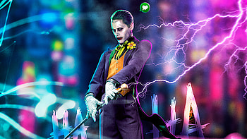 Jared Leto Joker Cyberpunk Art , jared-leto, joker, supervillain, superheroes, artist, artwork, digital-art, cyberpunk, artstation HD wallpaper
