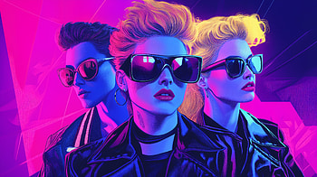Retro 90s Vibes: Stunning Ultra, retro 90s, sunglasses, retro, synthwave, neon HD wallpaper