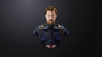 Captain America Lowpoly Minimalism, captain-america, low-poly, minimalism, minimalist, artist, artwork, digital-art, behance HD wallpaper