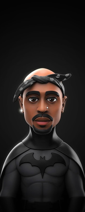 Tupac batman, 2pac, black, dark HD phone wallpaper