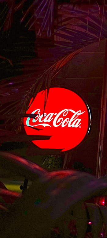 Coca cola, red, night, black, dark HD phone wallpaper