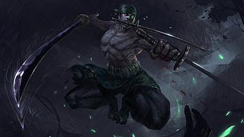 Dark, artwork, warrior, One Piece, Zoro Roronoa HD wallpaper