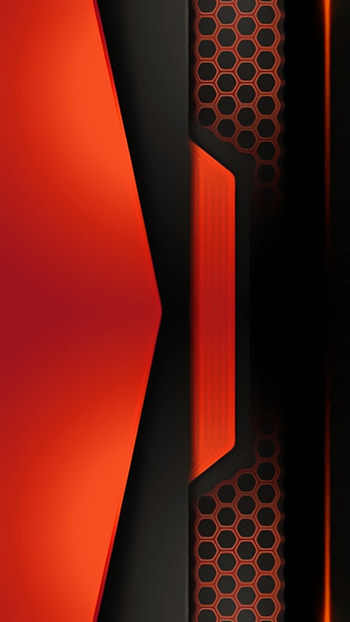 black dark orange, tech, material, design, geometric, pattern, gamer, abstract, mesh HD phone wallpaper