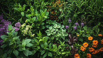 Vibrant Herb Garden: A Ultra, herb garden, herbs, plant, garden, greenery HD wallpaper