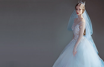 Bride, mireasa, j won han, frumusete, white, blonde, girl, dress, fantasy, luminos HD wallpaper