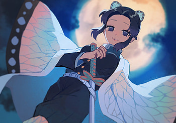 Shinobu Kochou, Anime, Demon Slayer: Kimetsu No Yaiba HD wallpaper