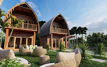 Resort, outdoor, pool, houses HD wallpaper