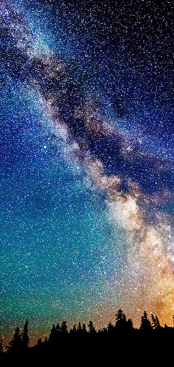 Milky Way, Night sky, Stars, Scenic view HD phone wallpaper