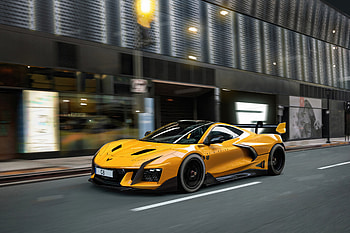 Yellow Corvette , corvette, racing-cars, cars, artstation HD wallpaper