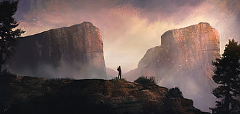 Journeying Alone Seeking Life, alone, artist, artwork, digital-art, artstation HD wallpaper