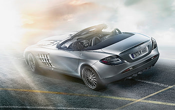 Mercedes Benz SLR McLaren Roadster Rear, mercedes, mercedes-benz, cars HD wallpaper