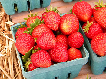 Food, Strawberry, Berries, Basket HD wallpaper