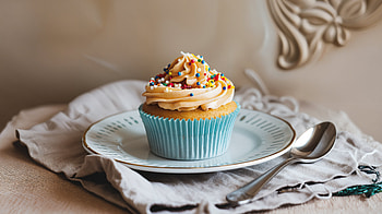 Delicious Cupcake in Stunning Ultra, cupcake, dessert, sprinkles, baking, food graphy HD wallpaper