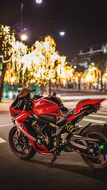 Ninja Bike, Red Bike, Racer Bike HD phone wallpaper