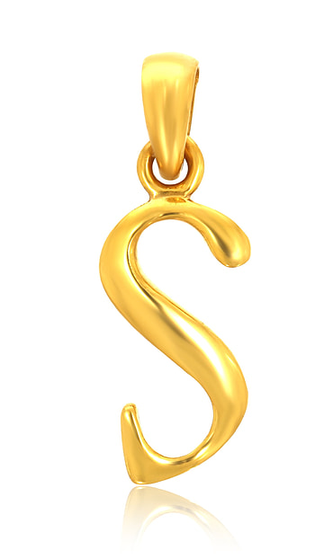 S Letter, Gold Locket HD phone wallpaper