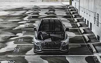 Audi RS Q8, 2021, top view, exterior, new black RS Q8, German cars, RSQ8, Audi HD wallpaper